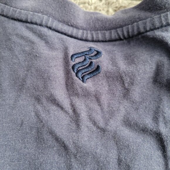 Rocawear Mens Logo T-Shirt Navy Blue Size 3XL Cotton Casual Wear Faded Official - Picture 6 of 9